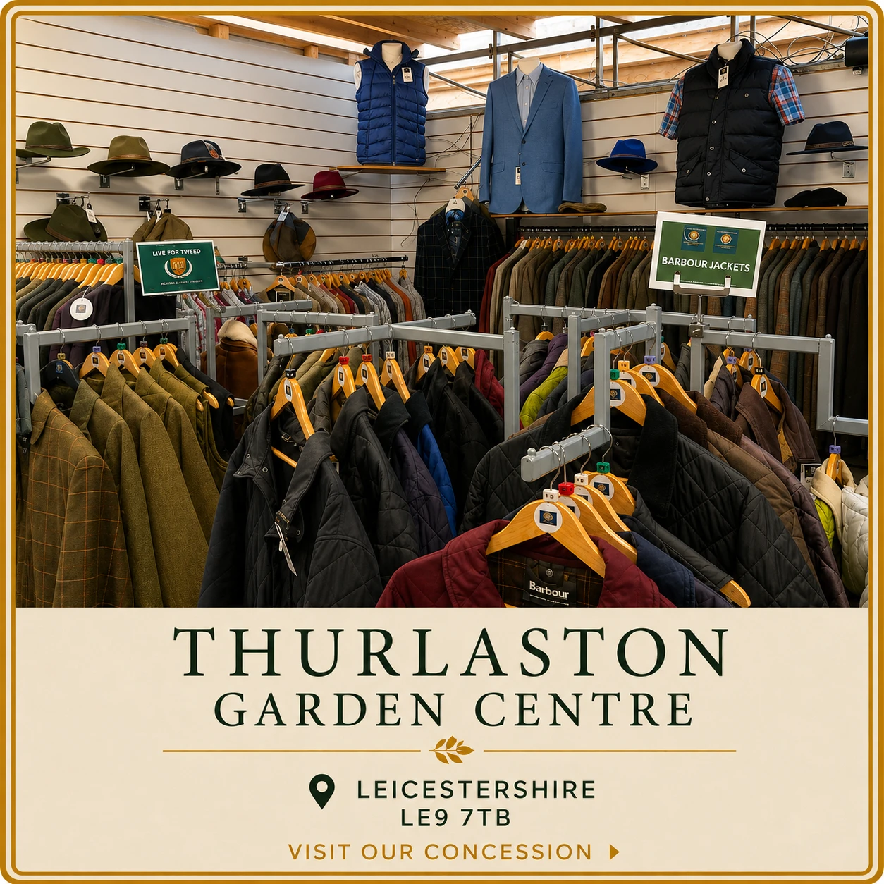 Live for Tweed COncession within Thurlaston Garden Centre