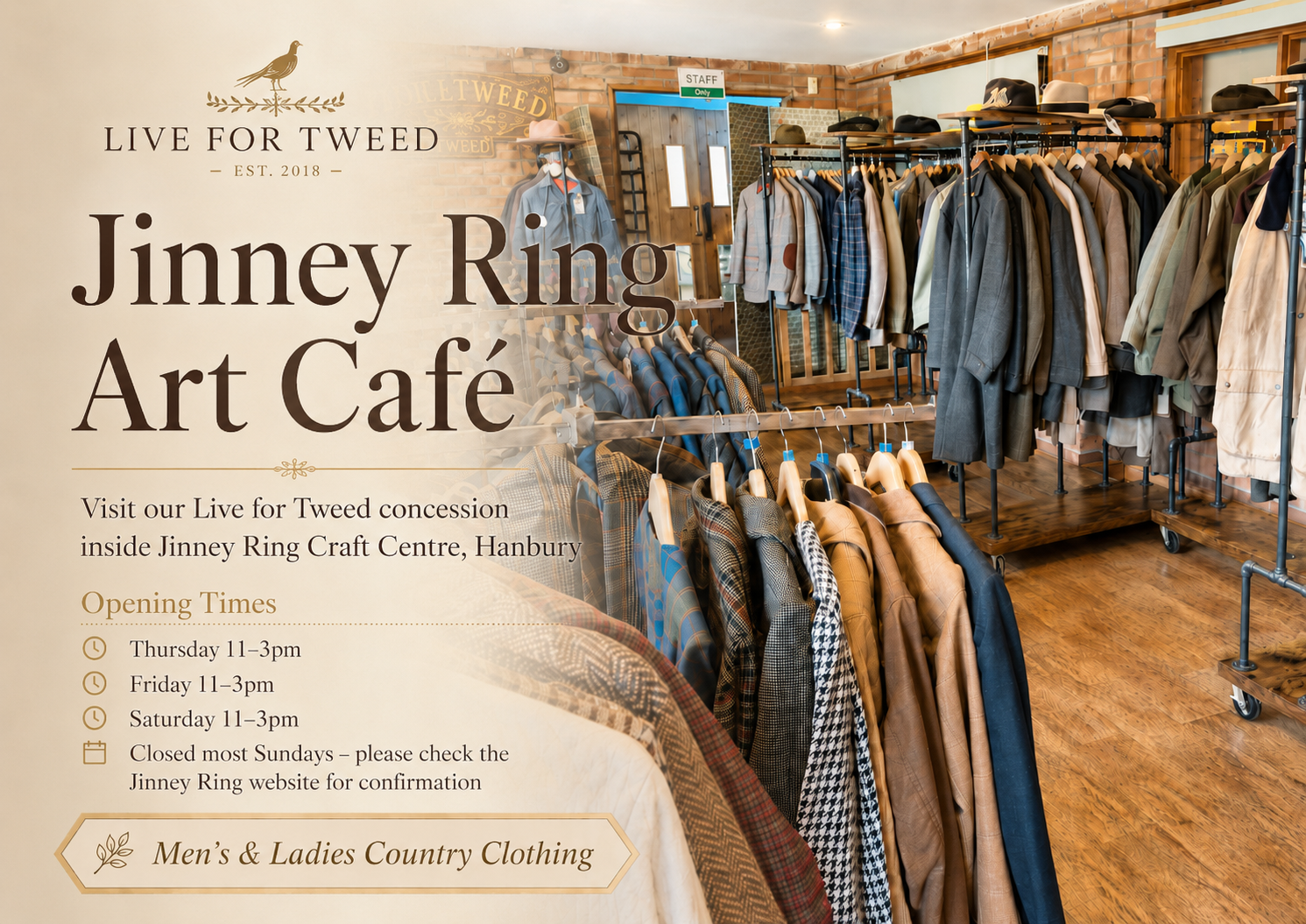 Visit Live for Tweed within JinneyRing Art Cafe