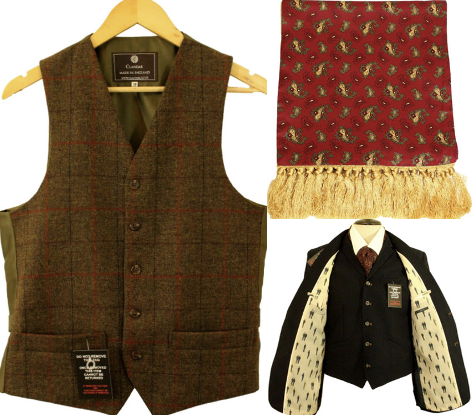 Stocking vintage Scarves, Shirts and Waistcoats at Live for Tweed