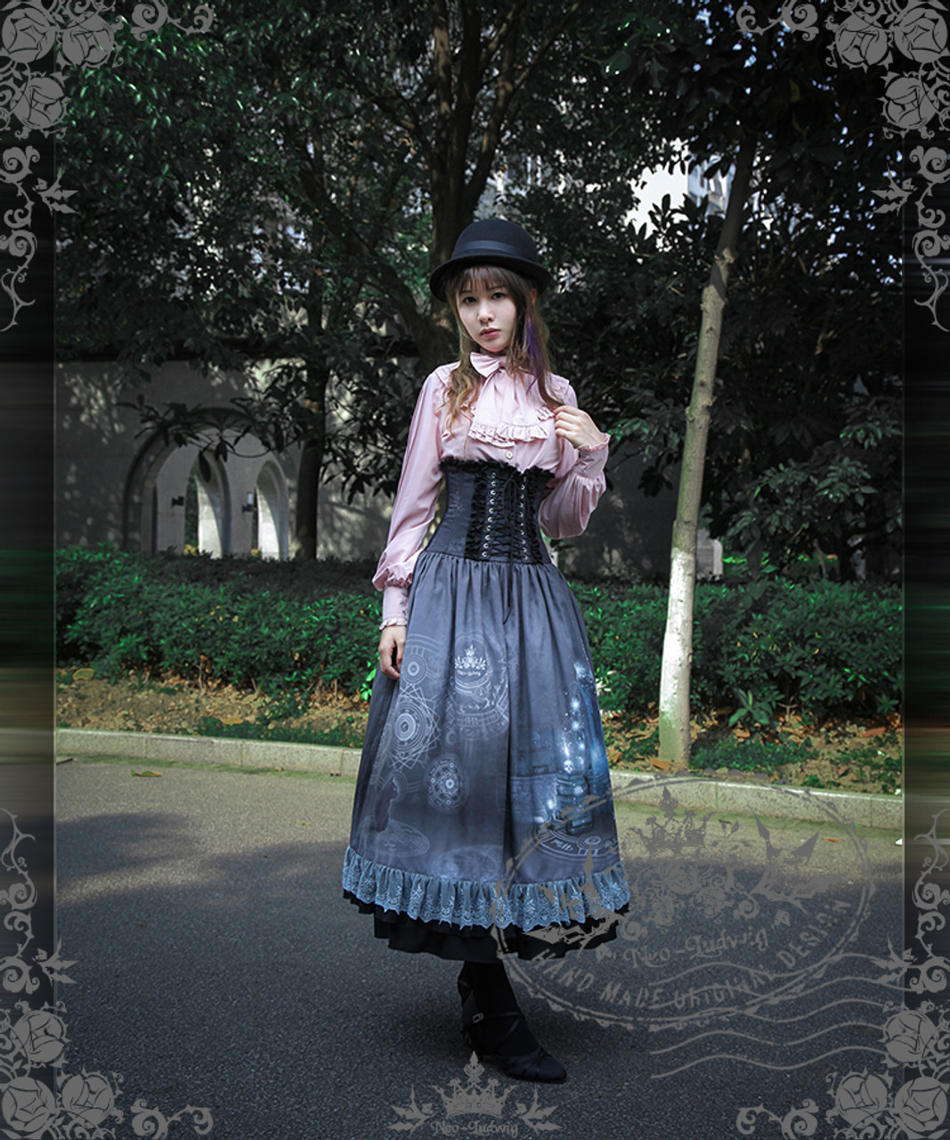 SALE: The Sacred Academy of Alexandria, Elegant Gothic Lolita Academic  Scholastic Underbust Corset Skirt*4colors Instant Shipping