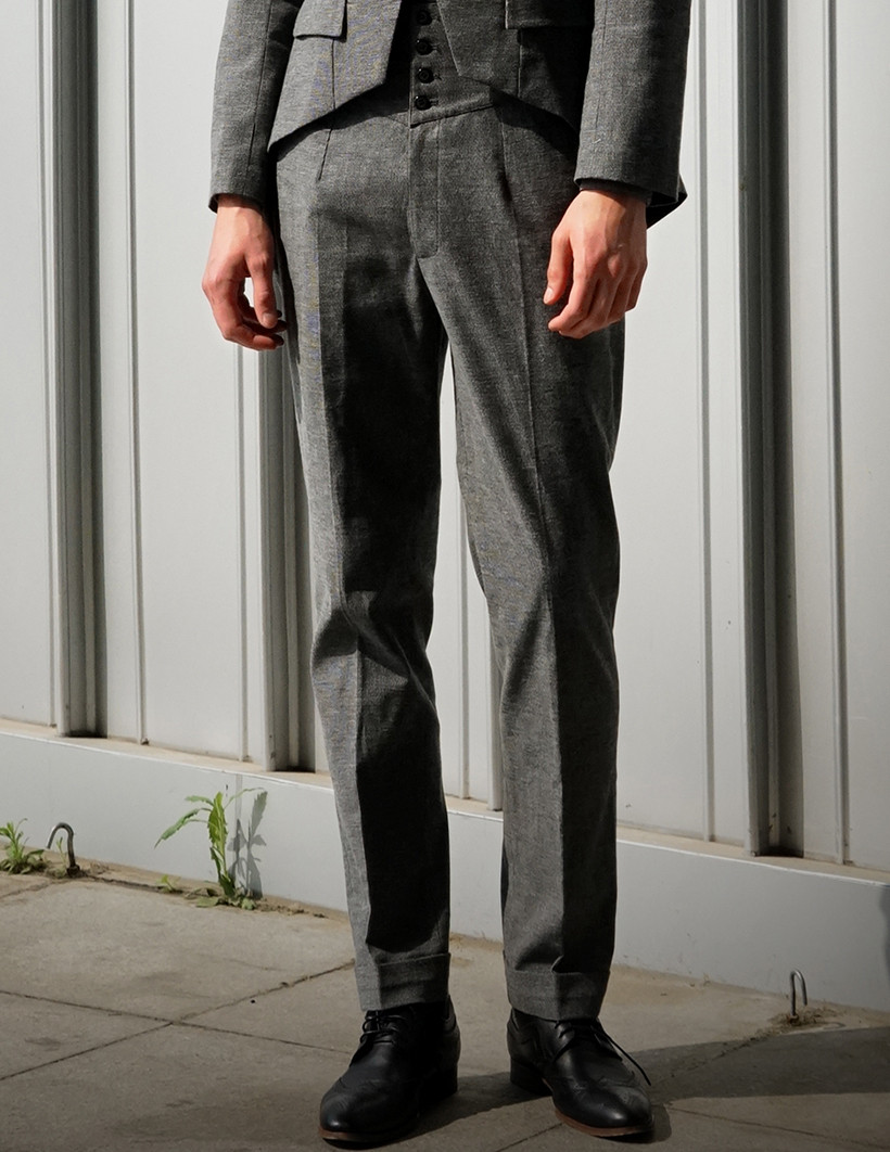 パンツ vintage archive grey wide slacks vintage archive grey wide slacks