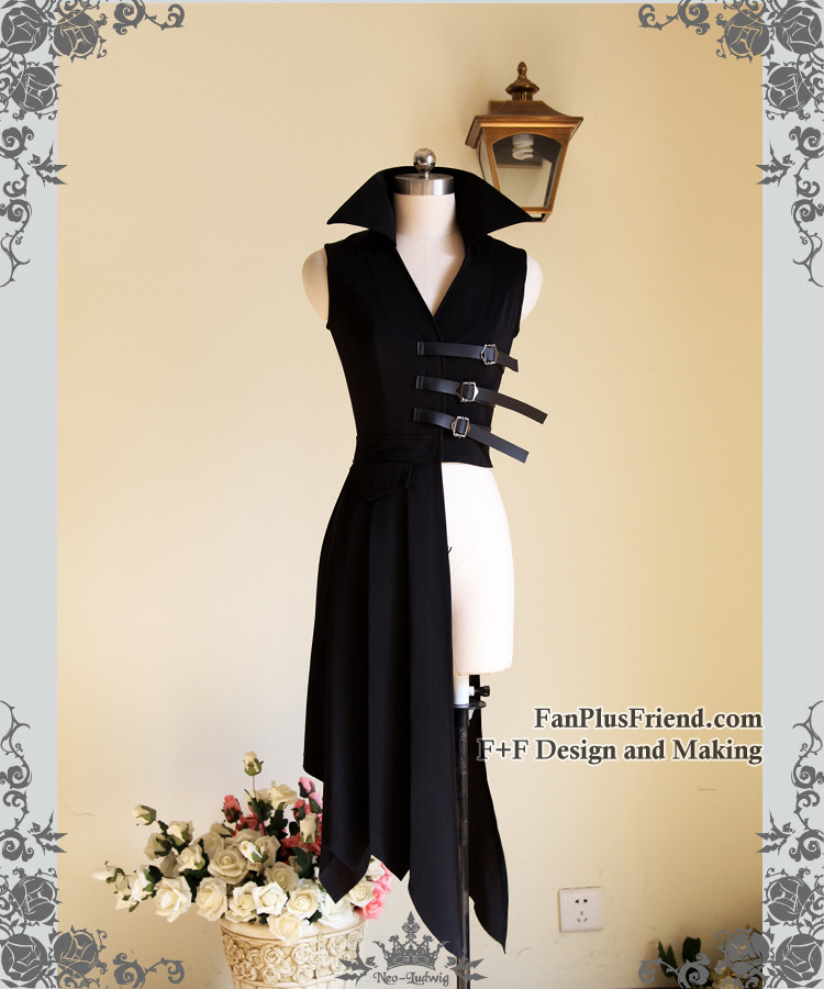 Whale Bones Bay, Pirate Gothic Pleated Bias Bottom Long Unisex