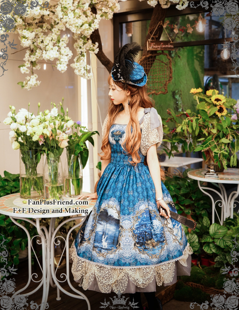 Enchanted Forest, Classic Lolita Handmade Retro Tricorn Hat Headdress