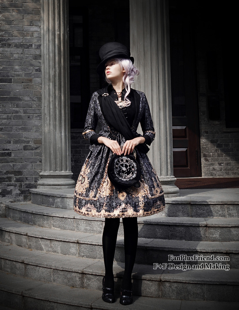 SALE: Gothic Lolita Fashion Jacket, Bustle Tuxedo Jacket*black