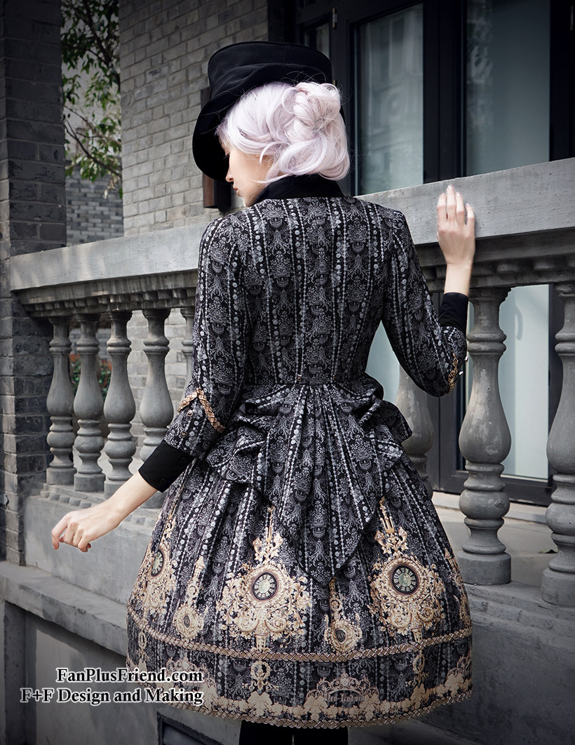 SALE: Gothic Lolita Fashion Jacket, Bustle Tuxedo Jacket*black