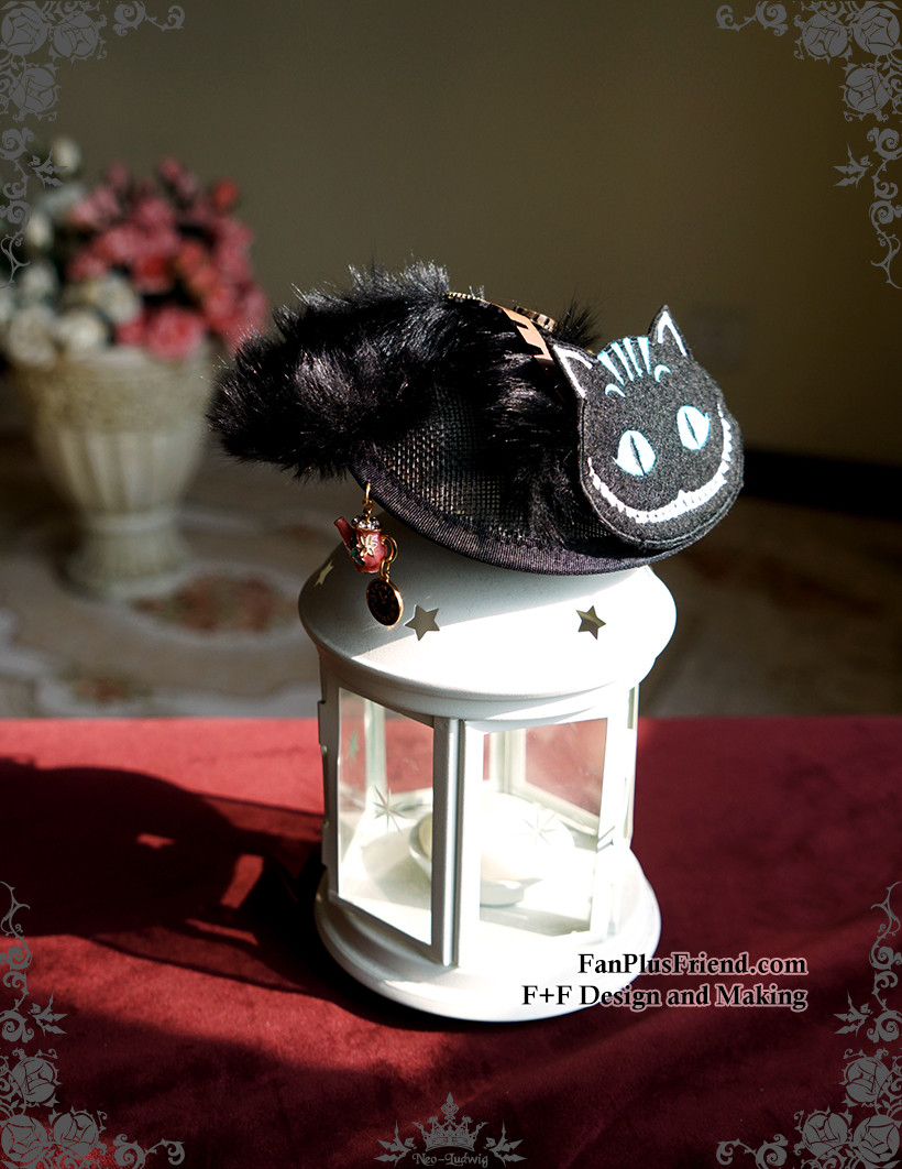 Hanmade Steampunk Alice Tea Party Cheshire Cat Headdress