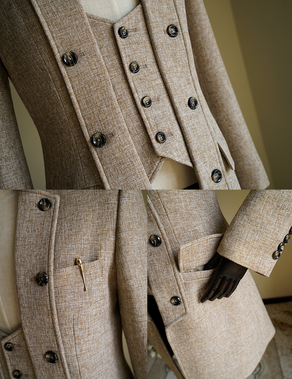 FANOSTUDIOS LENGTH VINTAGE POCKET COAT-