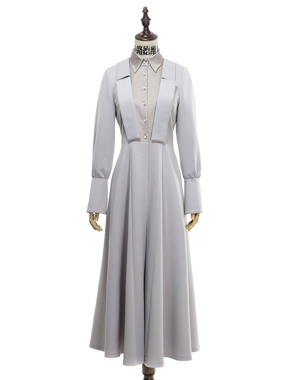 Gothic Retro Maxi Trench Coat Vintage Fashion Dandy Long