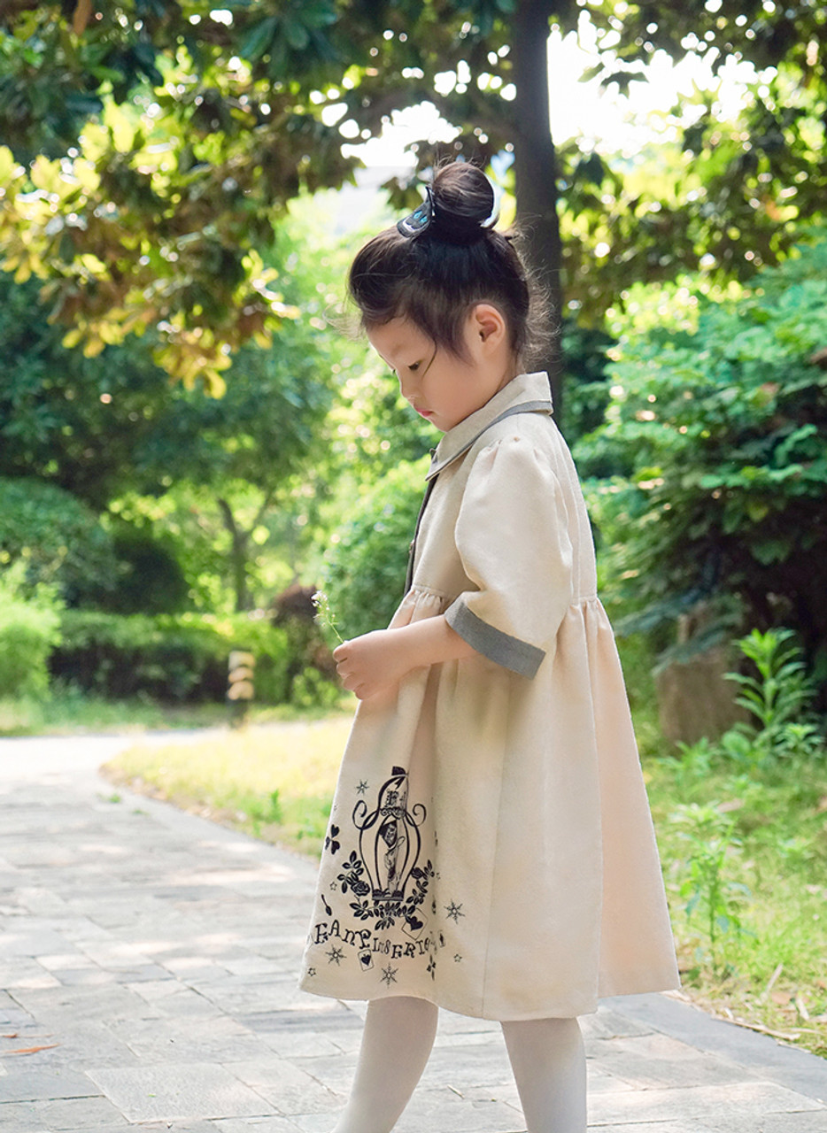 Cute Lolita Kids Pink Dress Children Ivory Spring Coat