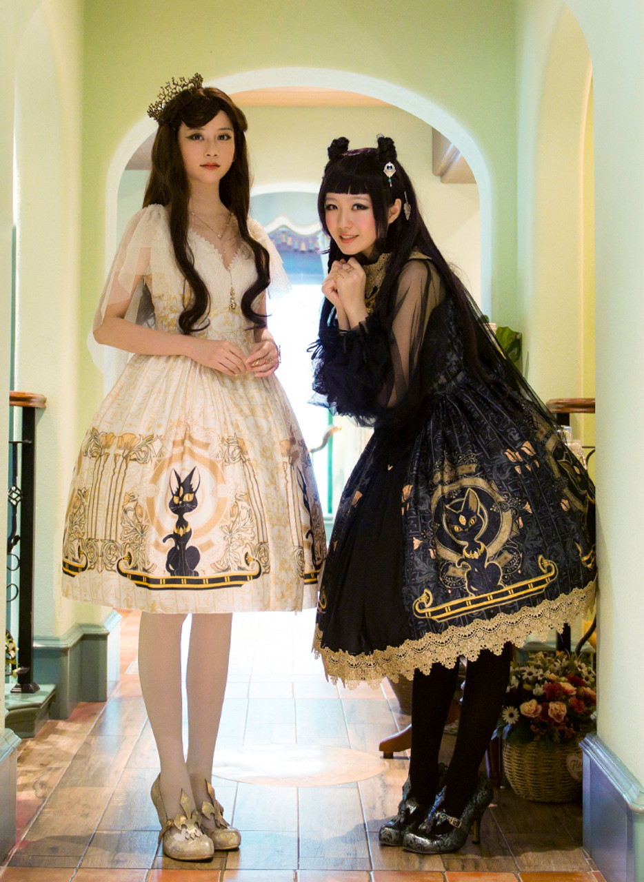 Vintage Lolita Retro Summer Midi Dress Ancient Egypt Goddess