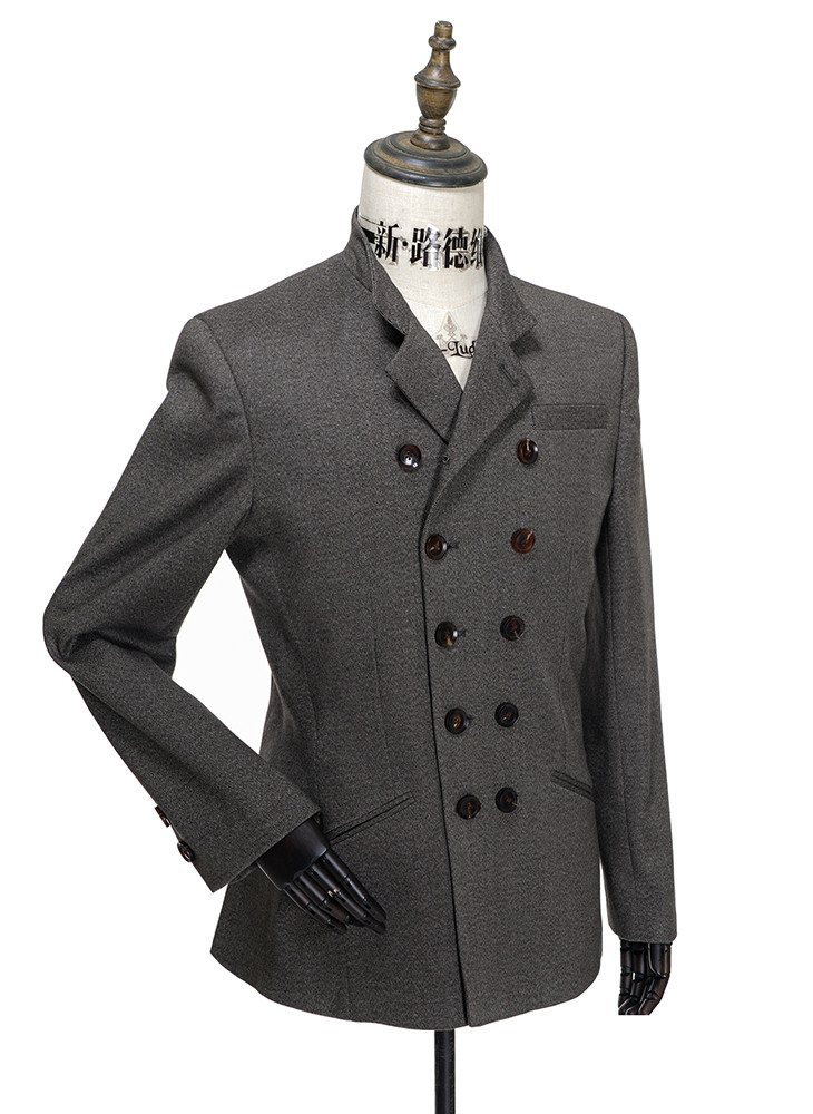 ジャケット・アウター Double Breasted Gang Coat Infinite Curator, Cyberpunk Gothic Fashion Dandy Coat