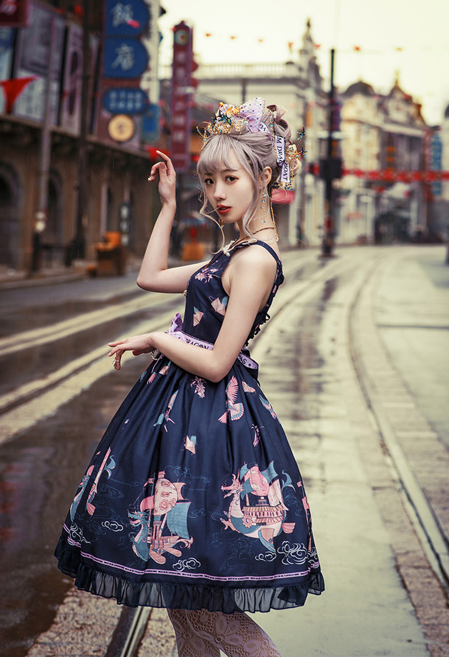 Steam Dragon Boat, New Chinese Fashion Lolita Refined Casual