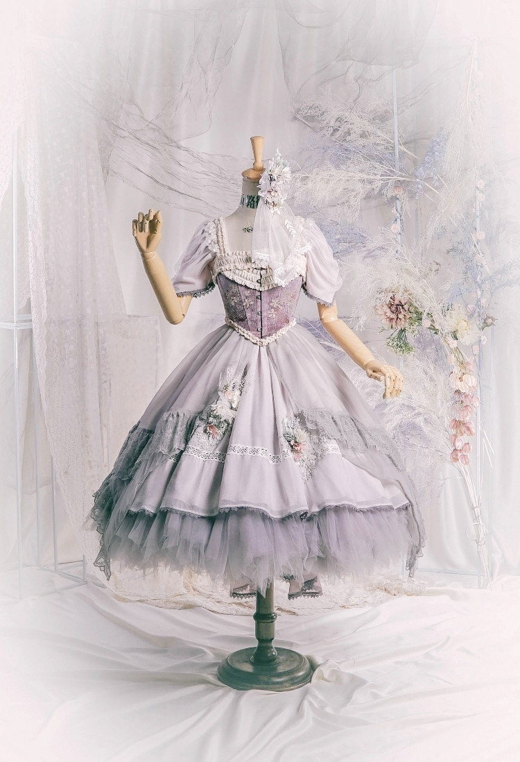 Scarborough Fair, Classic Lolita Handmade White Lace Circle