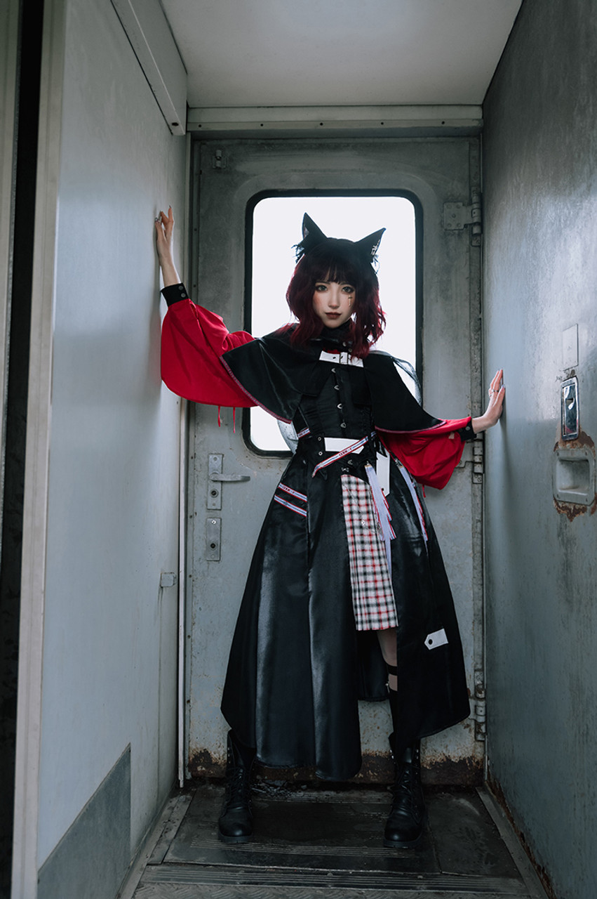 Code F, Cyber Punk Casual Hoodie Cape Cool Fashion