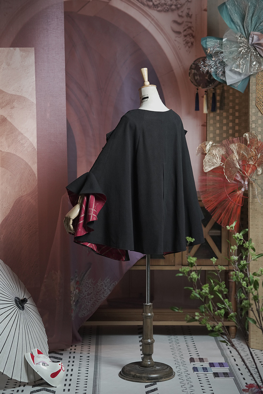 Wa Style Collection, Gothic Fashion Hooded Black Cape Casual