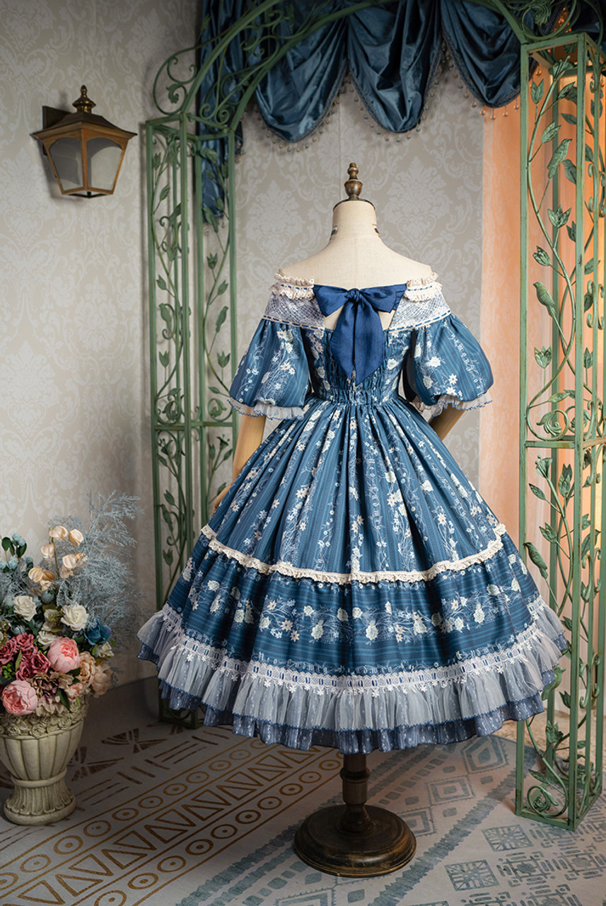 【I AM MARI】Muslin small flower flare one piece Minnow girls marigold floral smocked one piece - From Marfa