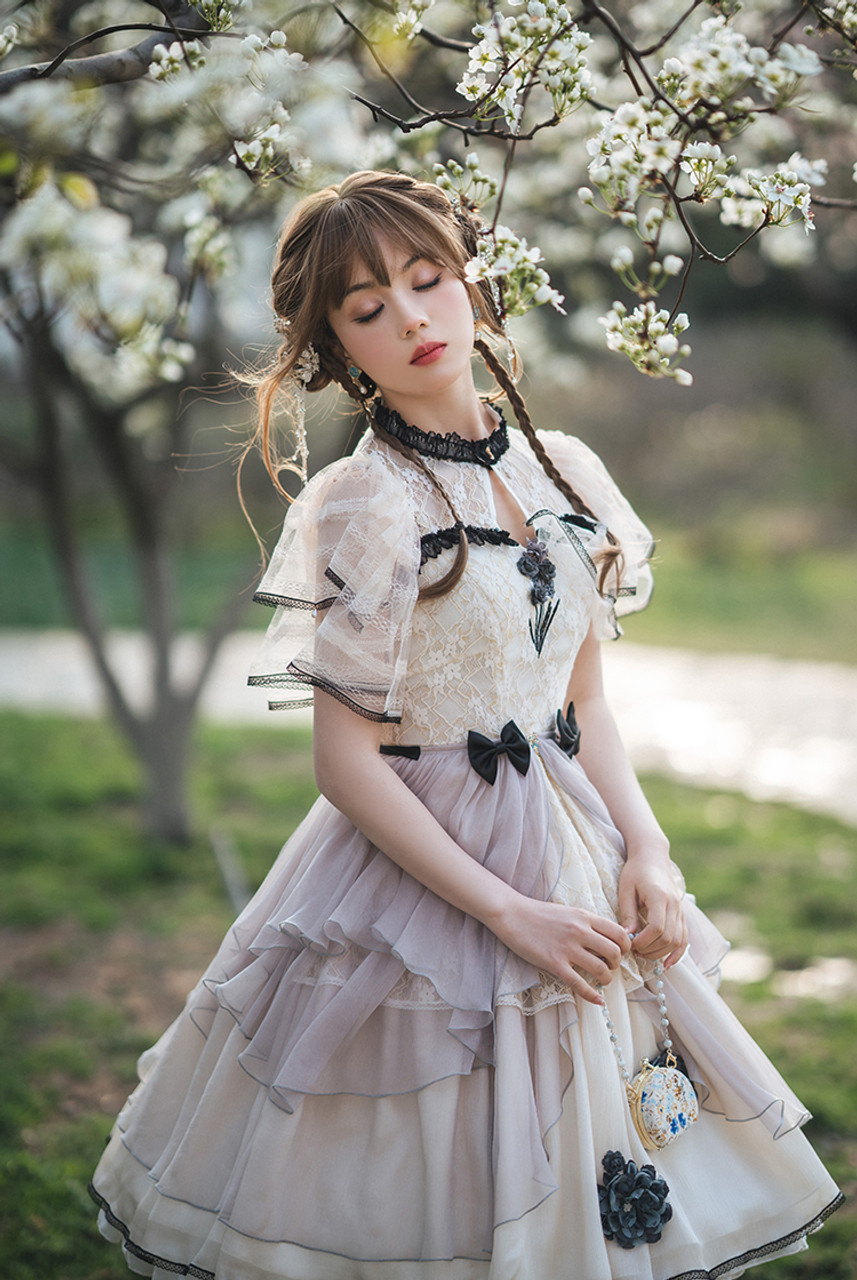 Fragrance of Narcissus, New Chinese Fashion Style Qi Lolita Short
