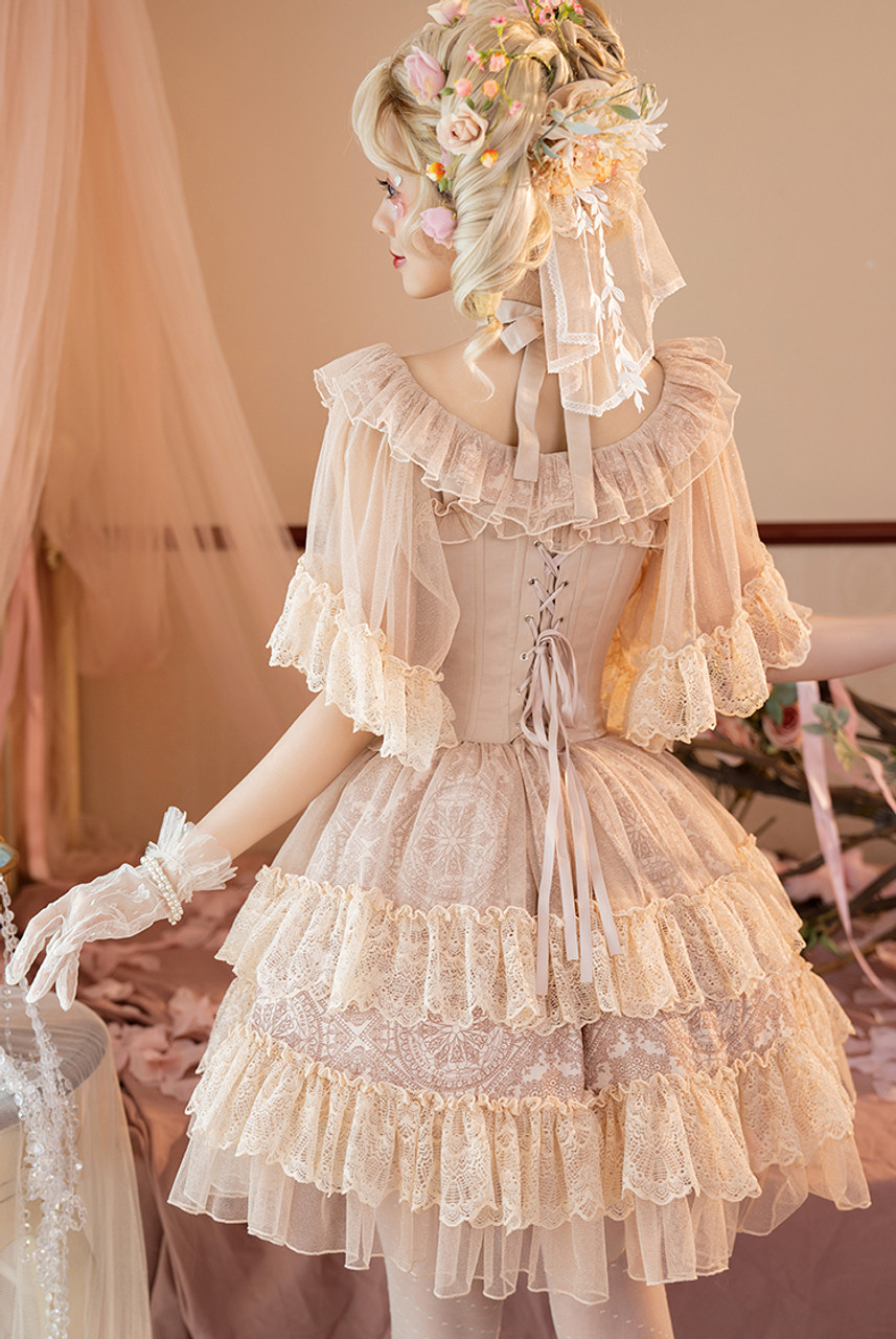 Chiffon Love Mood, Elegant Classic Lolita Fashion Steel Boned