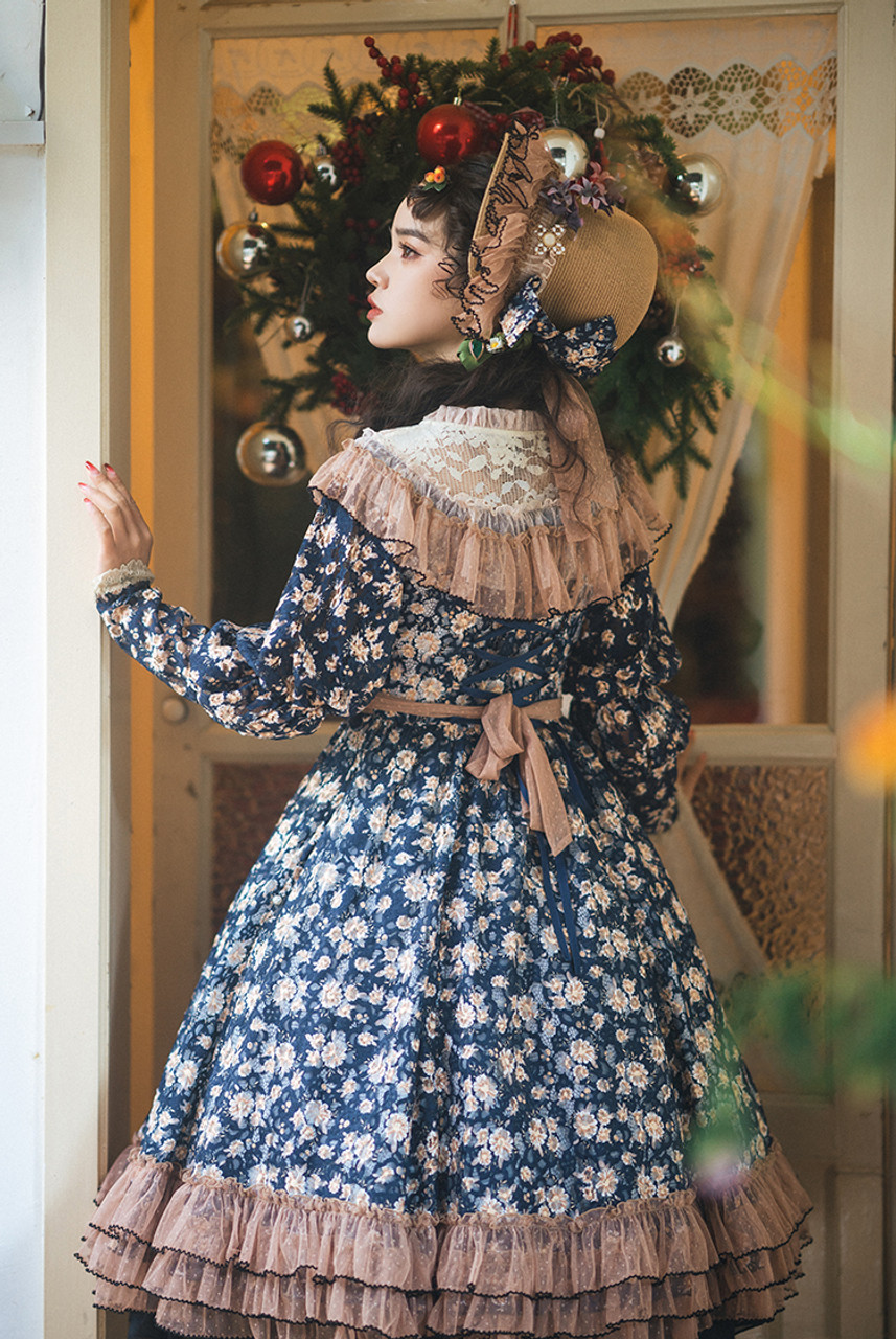 19th Century's Lucy, Elegant Classic Lolita Split Brim Back Handmade Bow Decorated Straw Bonnet*3colors