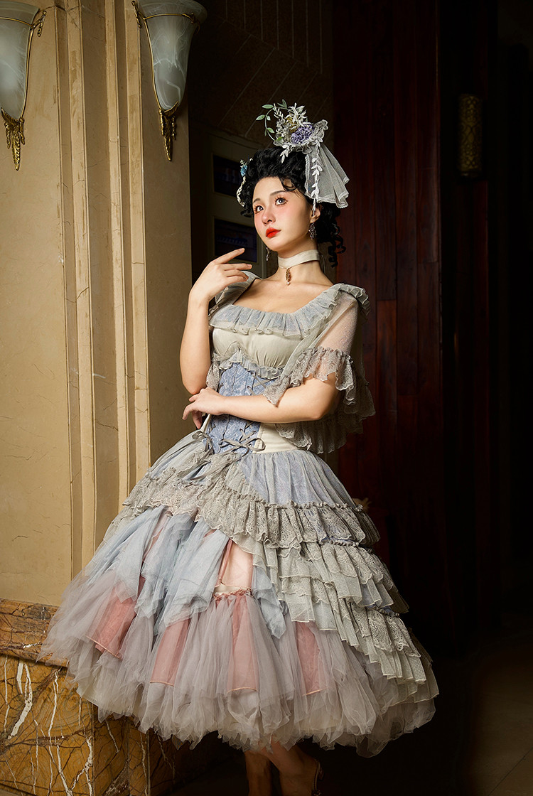 Chiffon Love Mood, Elegant Classic Lolita Fashion Steel Boned 