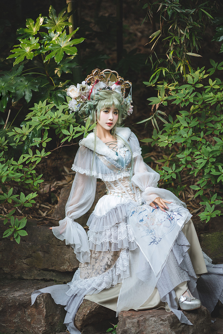 chinese corset dress [$123.00]Sakura Pink Chinoiserie Style Corset Dress Qi Lolita JSK Set  Cherry Blossom Festival Outfit