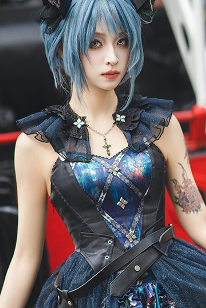 Code F, Cyber Punk Fashion Semi Transparent Collar Piece