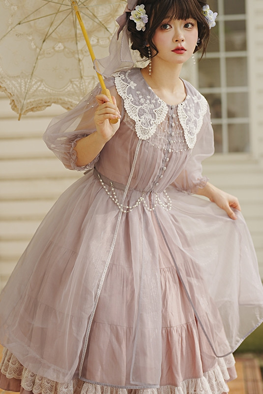 elegant puffy dresses Elegant Puffy Beaded Long Prom Dresses, Shiny Popular Bridal Party Dre –  Berryera main image 0
