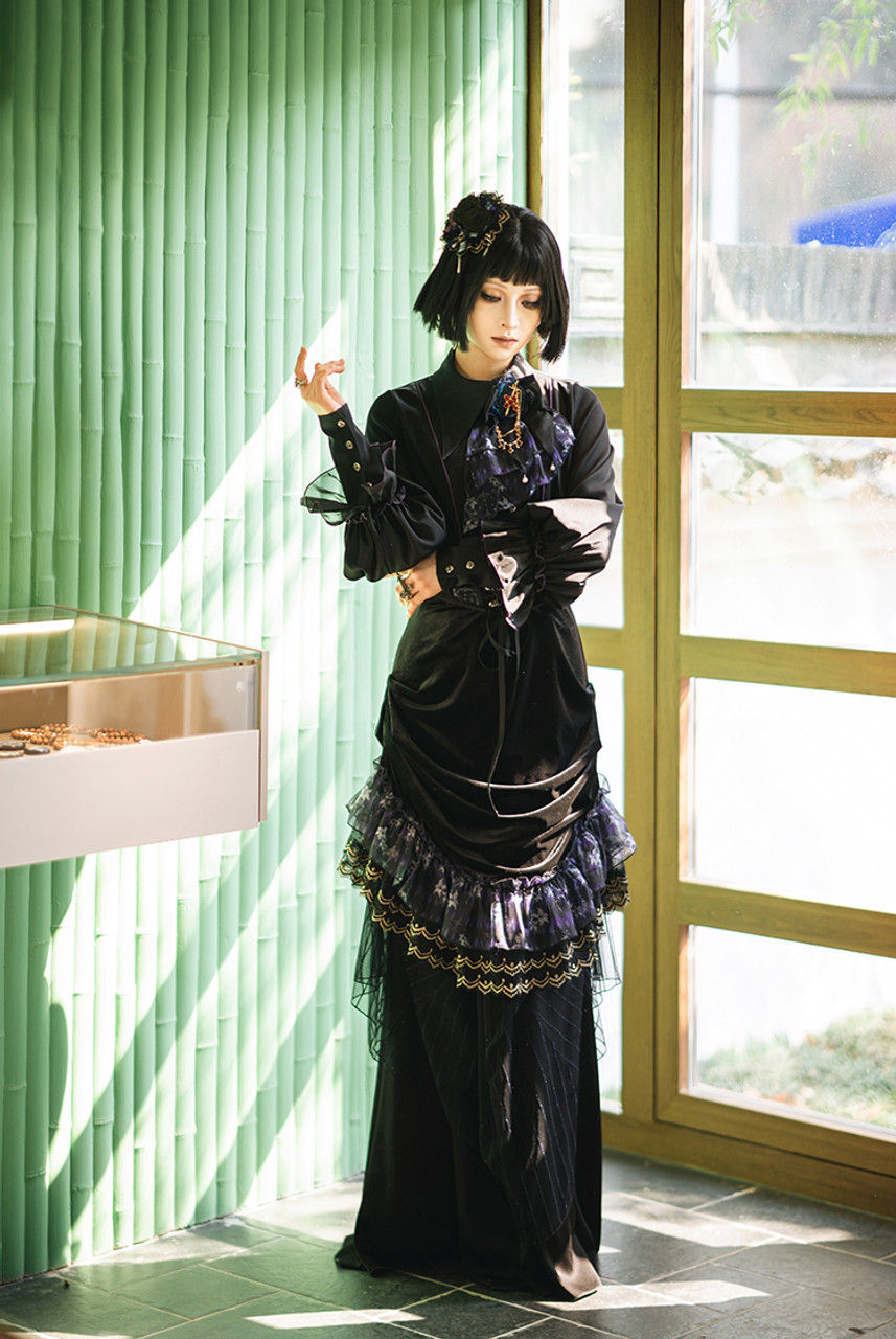 Ribbon mermaid skirt andmary M　ブラック Ribbon mermaid skirt