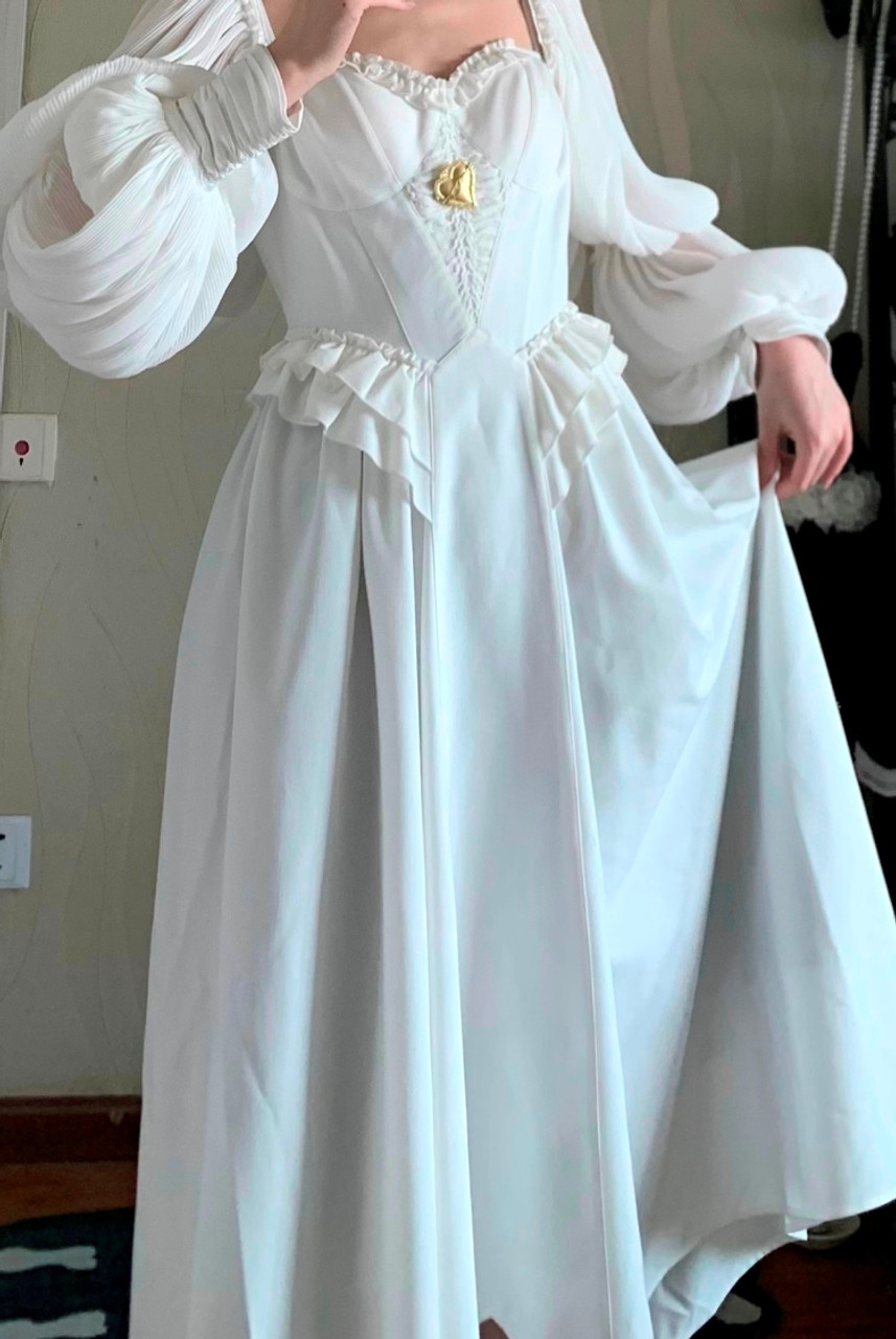 【glowny】HOUSE WRINKLE DRESS Covariation Lace, Elegant Gothic Fashion Sleeveless Midi