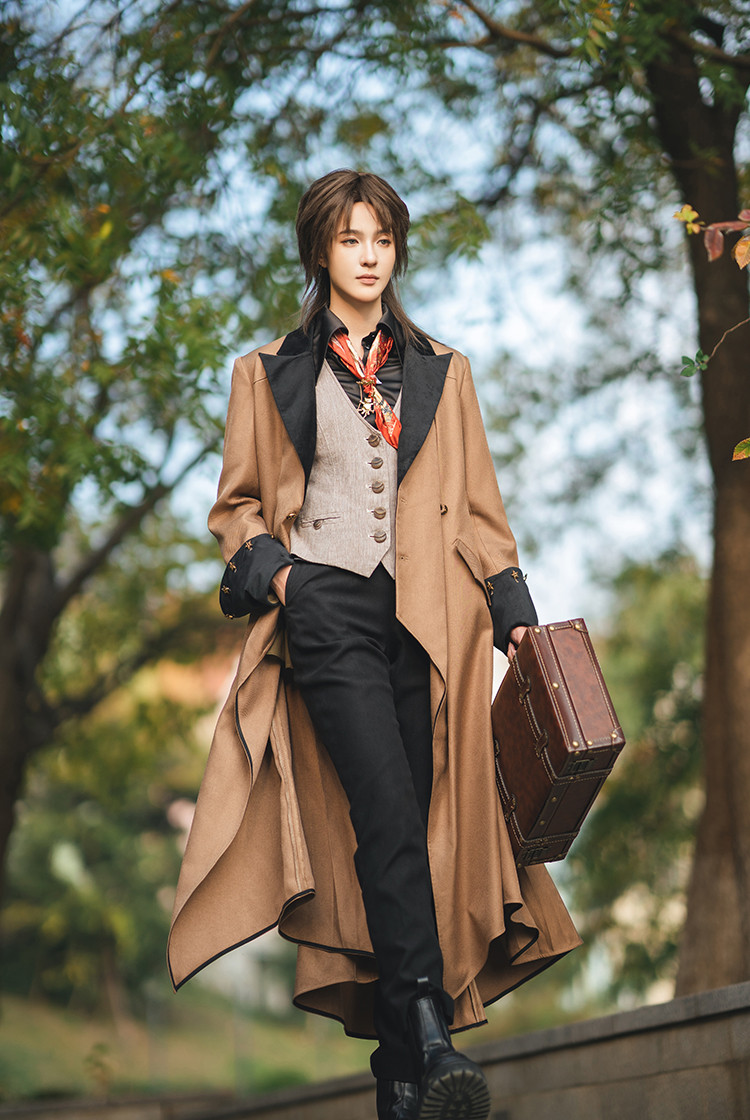 ジャケット・アウター ARGUE / MY CUSTOM MODS COAT Mystery Archive, Gothic Retro Fashion Long Sleeves Coat Dandy