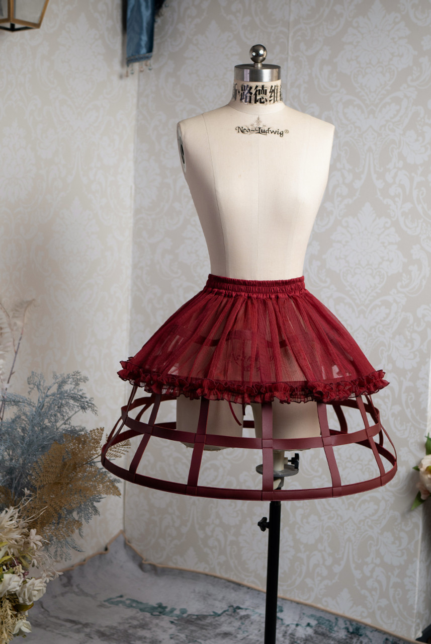 ミュージシャン Official Fan Club  Petticoat Lane Steampunk Crinoline Midi Skirt Petticoat Cage Skirt Hoop