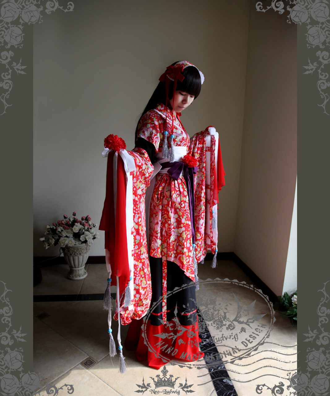 Heian Noble Literator, Wa Lolita Fete Hime Kimono*7pcs