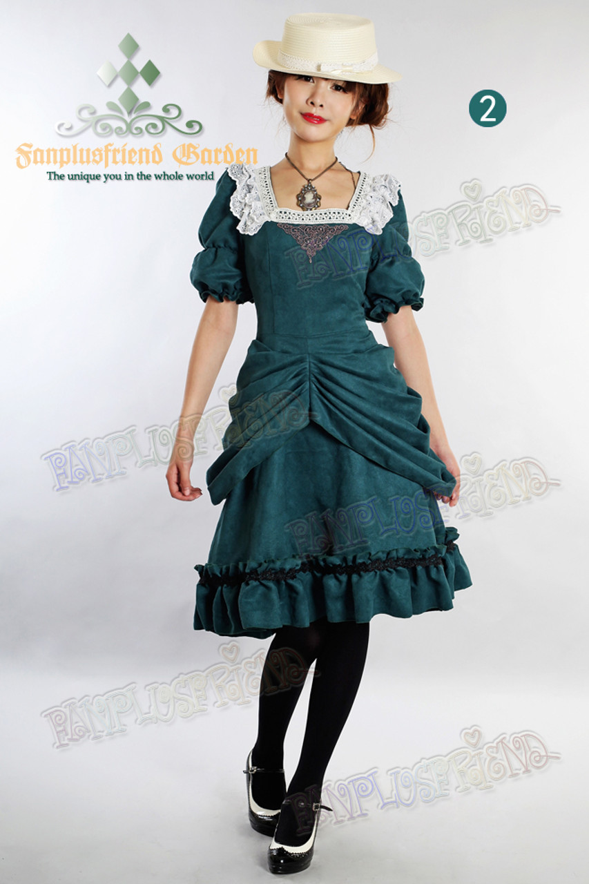 Charming Camille: Victorian Gothic Square Neckline 1/2 Length