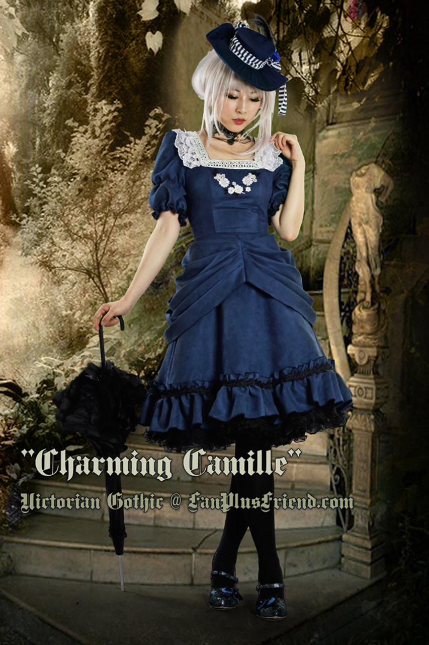 Charming Camille: Victorian Gothic Square Neckline 1/2 Length