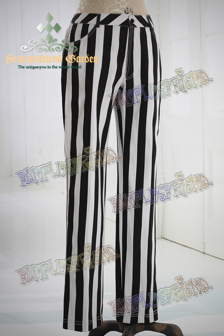 【HI FI FNK】Marco Striped Wide Trousers Cyber Punk Wide Stripe Cotton Pants