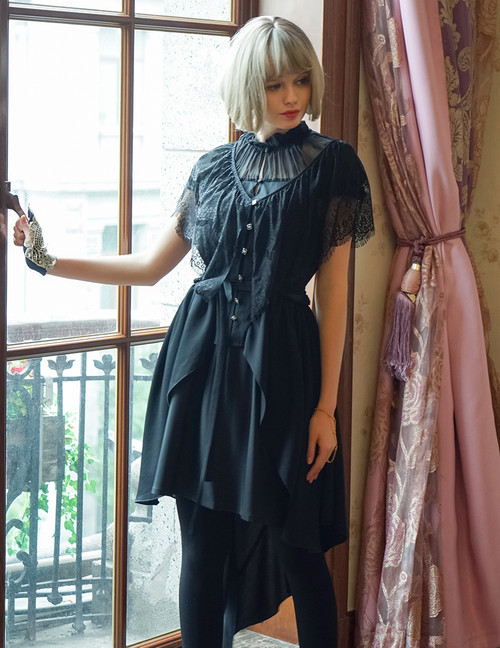 Model Show (Black Ver.)
(silk dress underneath: S03037, mitts: P00621)
