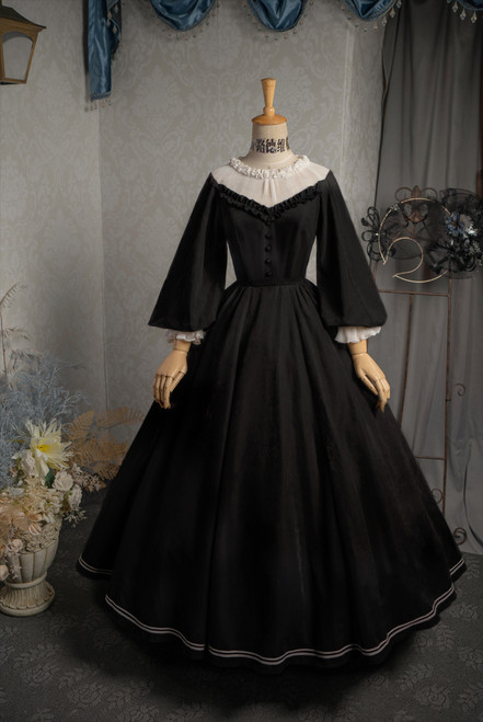 The Minder, Gothic Fashion Sister Style Inspired Retro Maxi Dress Long ...