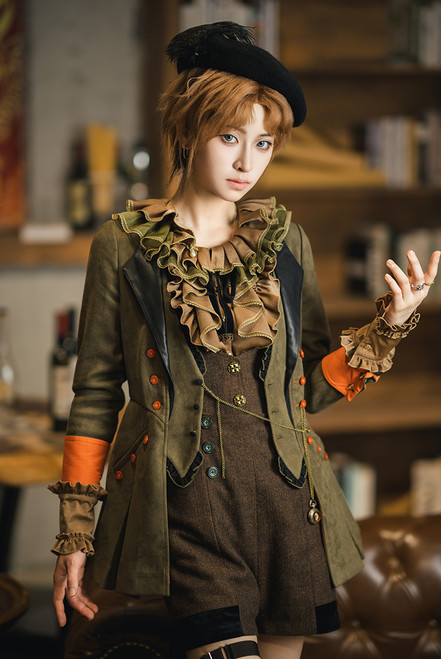 Model Show (Khaki Olive Ver.)
(beret: P00632, jumper shorts: SP00214N, shirt: TP00210)
*other items in picture, NOT for sale. Model Show (Khaki Olive Ver.)
(beret: P00632, jumper shorts: SP00214N, shirt: TP00210)
*other items in picture, NOT for sale.