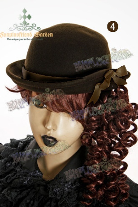 Cassical Lolita Solid Color Bowler Hat*4colors Instant Shipping