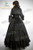 SOLD OUT: Elegant Gothic Double Corset Lacing-up Tiered Bustle Scallop Bottom Long Dress/JSK