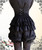 Gothic Lolita Elastic Waistband Tiered Bustle Ruffle Bloomers Summer Shorts White Black