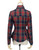 Back View of Jacket (Dark Blue & Red Plaid Version)