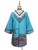 SOLD OUT: Sleeping Fox, Chic New Chinese Style Wash Painting Oversize Jacket Blue Casual Spring Autumn Coat