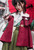 Model Show (Burgundy Ver.)
(hat: P00648, Japanese style half coat: CT00309N, blouse underneath: TP00176N, skirt: SP00198N)