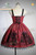 red dress+ black print