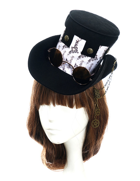 milliner fascinators brown top hat steampunk punk gothic victorian fashion