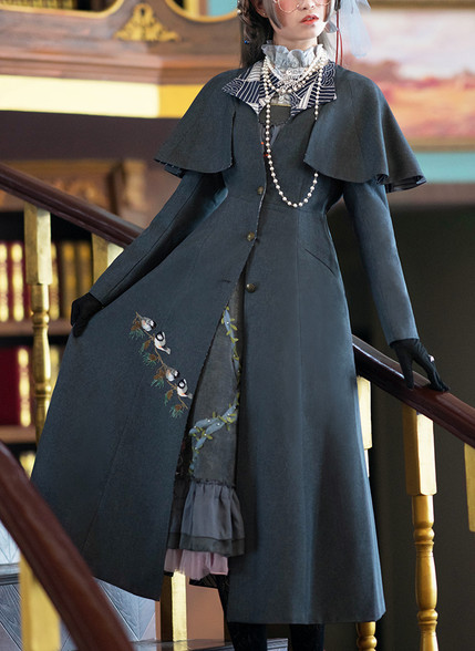 希少 vintage japan inverness coat Japanese Men's Traditional Kimono Inverness Coat Black Fast