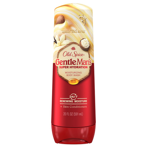 Old Spice GentleMan’s Blend Super Hydration Vanilla + Shea Body Wash for Deep Cleaning and 24/7 Renewing Moisture, 20 Oz
front
