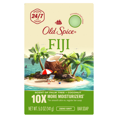 Old Spice Fiji Bar Soap, 5 Oz front side