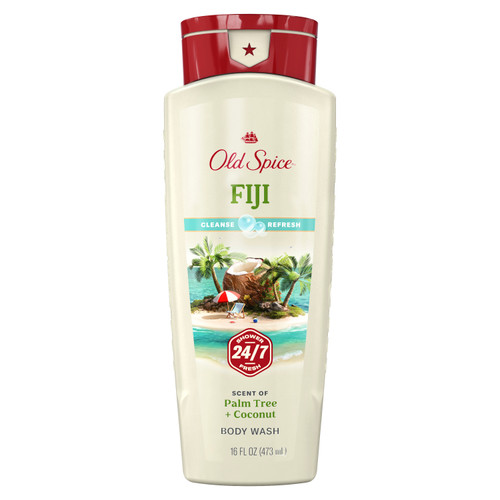 Old Spice Men's Body Wash Fiji with Palm Tree, 16 Oz front side